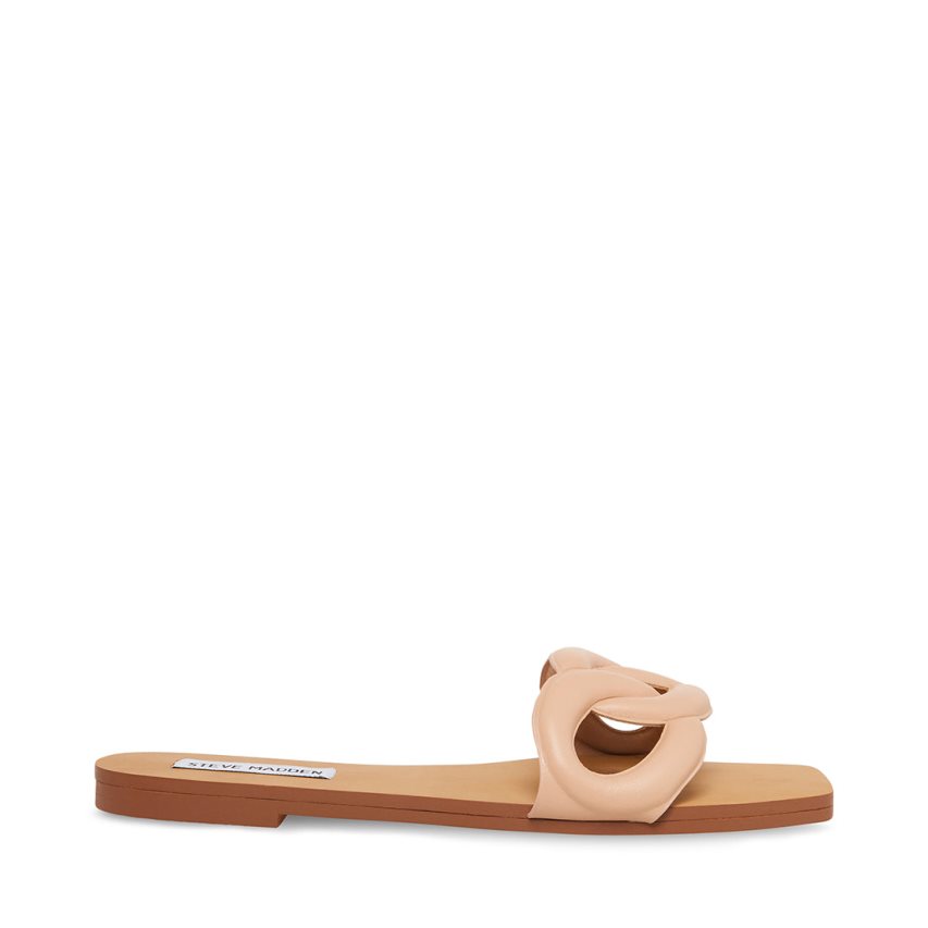 Sandalias de Diapositivas Steve Madden Marcie Cuero Mujer Rosas | ES MR4962